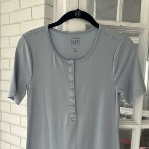 GAP Women's Light Gray Button-Front Dress